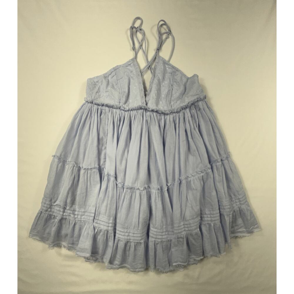 Kimchi Blue Aria Strappy Tiered Ruffle Babydoll Mini Dress Sz XL - Picture 2 of 11